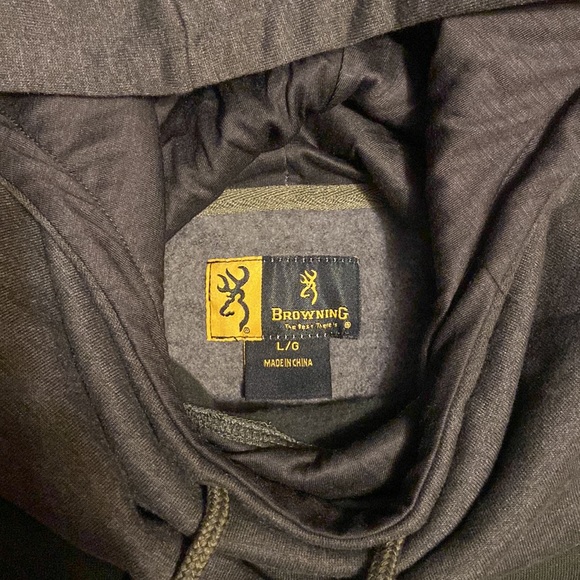 Men’s Browning Dark Green Hoodie - Picture 3 of 3